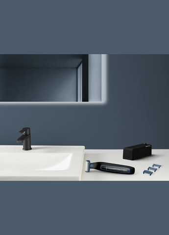 Тример Forever Sharp Sport Collection, для бороди і вусів, мережа+акум., роторний мотор, насадок-3, сталь, чорно-синій Rowenta (314835820)