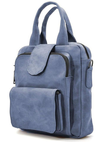 Сумка планшет через плечо мужская из натуральной кожи средняя Синий 36874 TARWA (353690161)