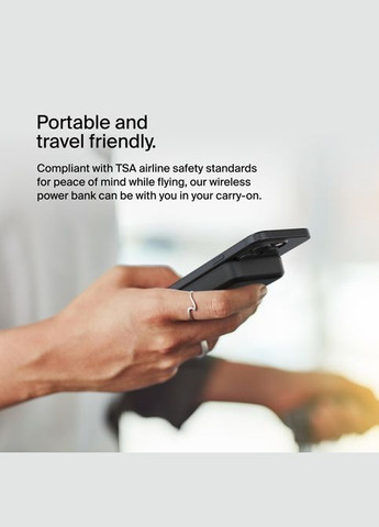 Аккумулятор портативный литийионный Power Bank 10000мА·ч, 15Вт, MagSafe Qi2, черный Belkin (315434815)