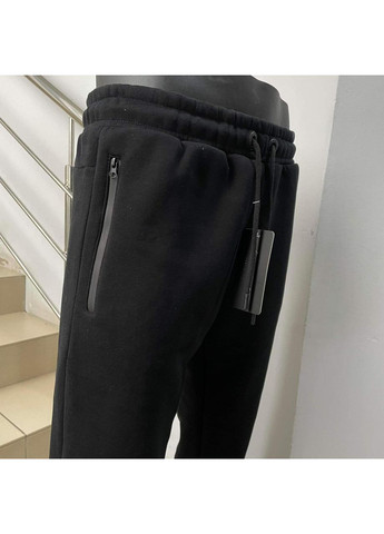Брюки мужские спортивные прямые карманы флис 3XL черные Dias (369012346)