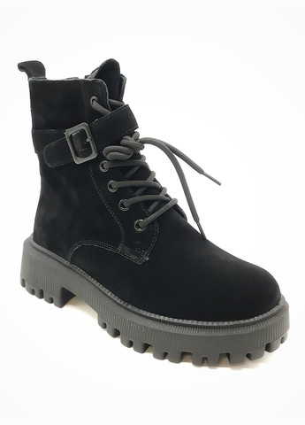 Жіночі черевики зимові чорні замшеві II-11-13 25,5 см (р) It is (259299427)