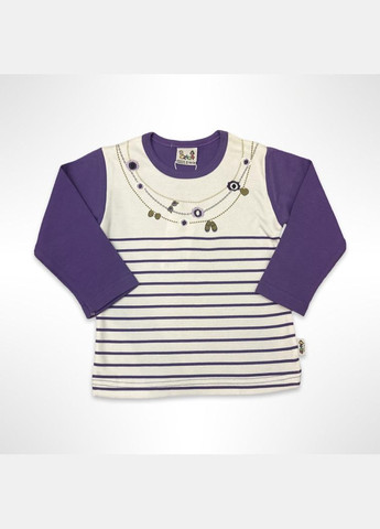 Фіолетова всесезон піжама дитяча (футболка з довгими рукавами + штани) 98-140 см фіолетово-білий (0575) футболка + штани Oztas