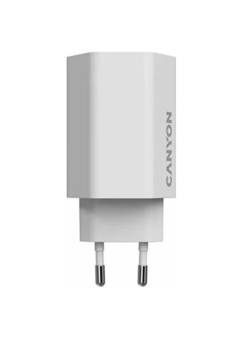 Зарядний пристрій Canyon (CND-CHAHEX65W) VAG HEXAGON 65 GaN 65W 2xPD 1xQC EU White (370017306)