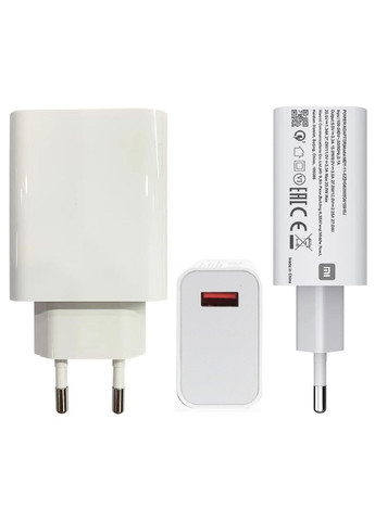 Зарядний пристрій 33 W 1 USB комплект із кабелем TypeC Xiaomi (279554005)
