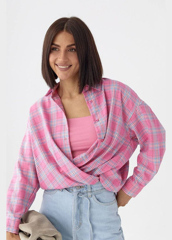 Розовая кэжуал рубашка в клетку Lurex