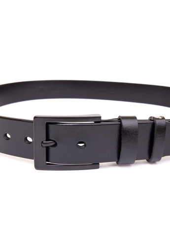 Мужской ремень кожаный классика 20382 Черный Vintage (302972372)