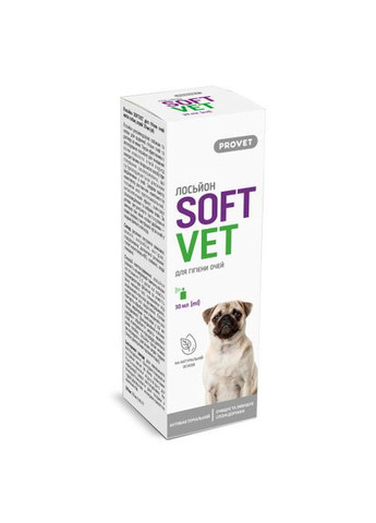 Лосьйон SOFTVET для гігієни очей котів і собак 30 мл ProVET (364750192)