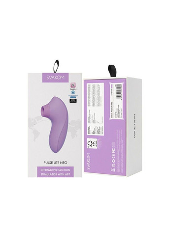 Вакуумный стимулятор Pulse Lite Neo Lavender, управляется со смартфона Svakom (333332942)