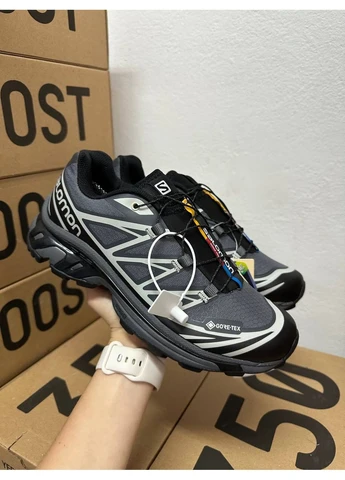 КРОСІВКИ ЖІНОЧІ SALOMON XT-6 EXPANSE GREY BLACK GORE-TEX САЛОМОН ХТ 6 ЧОРНІ No Brand чорні демісезони (391938864)