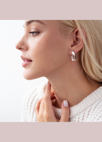 Срібні сережки Крапельки 123103 Oniks (269540925)