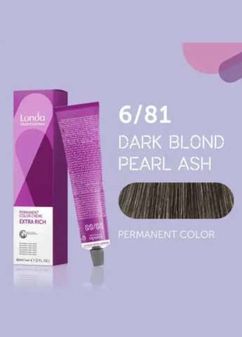 Стійка кремфарба для волосся Professional Permanent Color 6/81 темний блондин перлинно-пелястий, 60 Londa Professional (292736658)