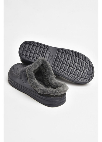 Темно-синие кэжуал сабо мужские на меху темно-синего цвета Let's Shop