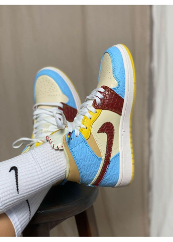 Бежевые демисезонные кроссовки мужские nike air jordan 1 mid se fearless 2 найк аир джордан No Brand