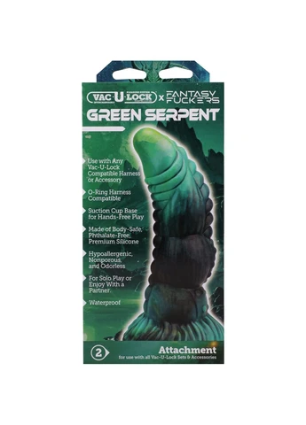 Фентезійний фалоімітатор Vac-U-Lock x Fantasy Fuckers Green Serpent Doc Johnson (400260753)