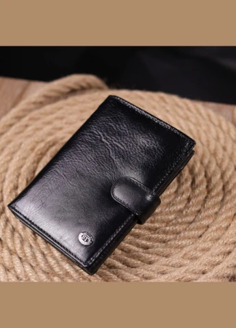 Вертикальный мужской бумажник из натуральной кожи 19406 st leather (302224935)