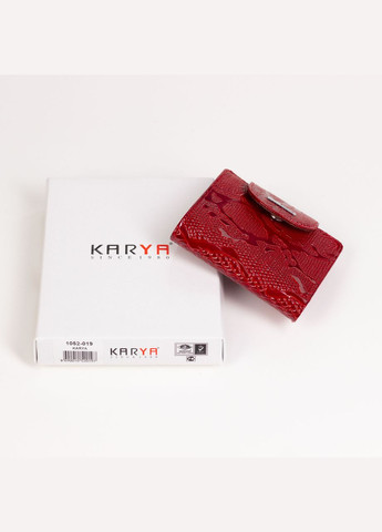 Маленький жіночий гаманець шкіряний червоний 1052019 Karya (261481847)