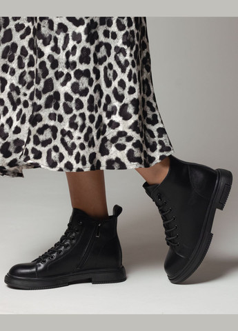 Осенние ботинки демисезонные черный кожа Prima d'Arte