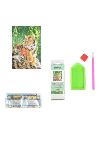 Алмазная мозаика "Тигр в своем владычестве" YAB27430 без подрамника, не полная выкладка Strateg (334141739)