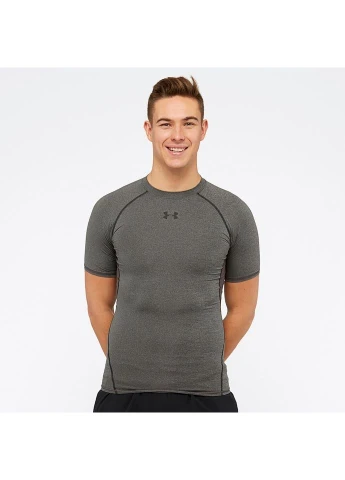 Сіра футболка heat gear ss compression top grey 1257468-090 Under Armour