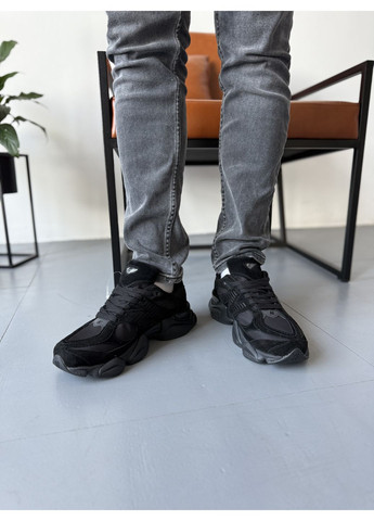 Чорні Осінні кросівки чоловічі new balance 9060 black cordura ii нью беланс 9060 No Brand
