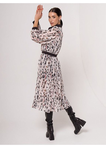 Комбінована сукня sa-367 мультиколор ISSA PLUS однотонна