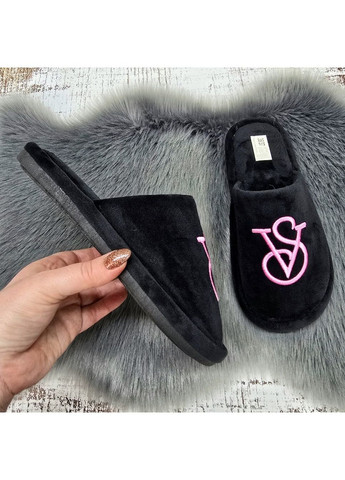 Черные тапочки женские fangre бежевые велюровые с закрытым носком Fashion