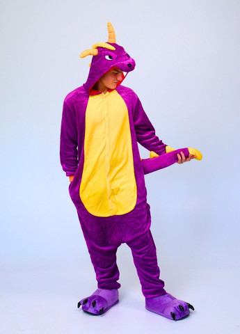 Кигуруми пижама Дракон Спайро комбинезон мужская фиолетовый плюшевое Lalapka (362490127)