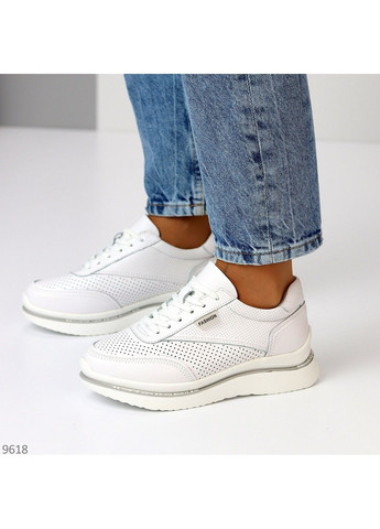 150 Кросівки Шкіряні Білі з перфорацією KDSL білі літо (289797883)