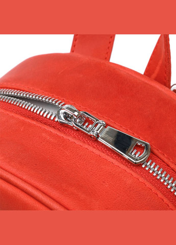 Шкіряний жіночий рюкзак з кишенями та регульованими шлейками червоний (sku_16327) No Brand (329860358)