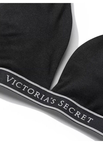 Чёрный бралет cotton wireless lounge bra черный Victoria's Secret