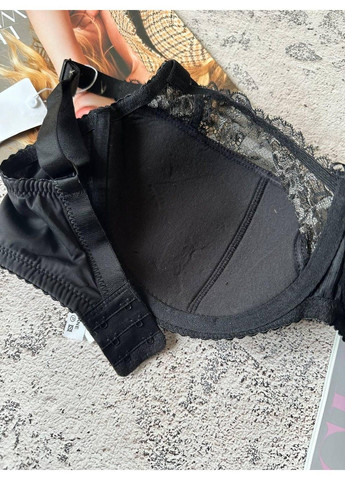 Чёрный бюстгальтер большого размера на чашку g черный/бежевый Lanny Mode