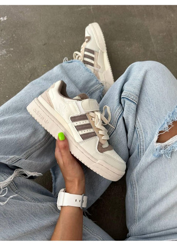 КРОСІВКИ ЖІНОЧІ ADIDAS FORUM LOW TEDDY BEIGE АДІДАС ФОРУМ No Brand бежеві демісезони (367173667)