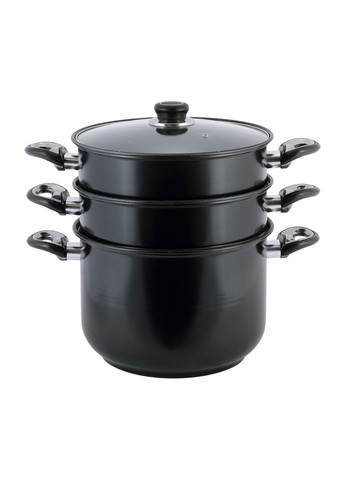 Пароварка 3-х рівнева 10л з вуглецевої сталі для приготування їжі для індукції і газу KM-5832 Kamille (371898433)