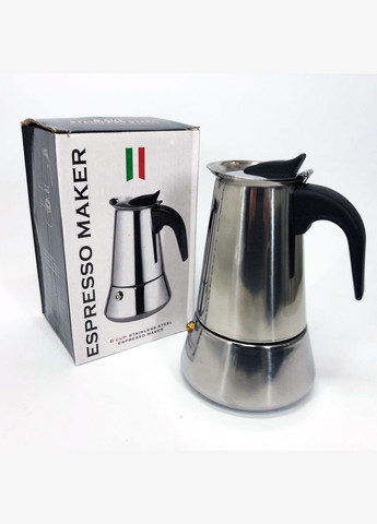 Кавоварка гейзерна UN-1902 на 6 чашок 270 мл, Гейзерна кавоварка для електроплити Unique (364664071)