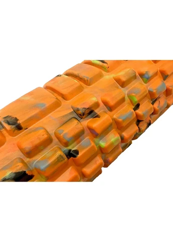 Масажний ролик EVA 33 см Оранжевий 3D поверхня EasyFit (393589908)