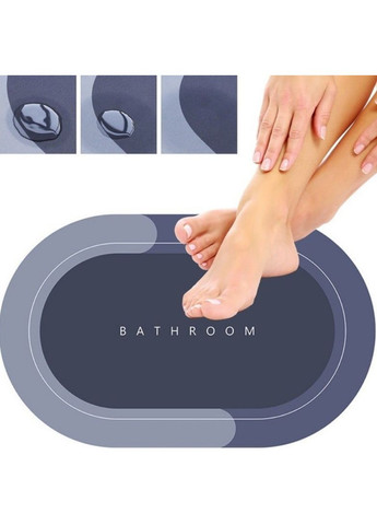 Килимок для ванної супервсмоктуючий 60×40 см Синій (2104618668) No Brand (355873040)