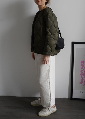 Оливковый (хаки) демисезонный Пуховик One