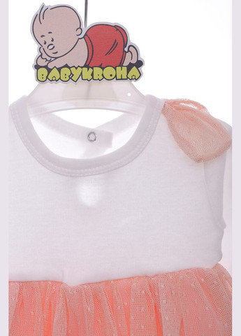 Розовое платье с длинным рукавом baby girl персиковое 68 см (43585) BABYKROHA (323469817)