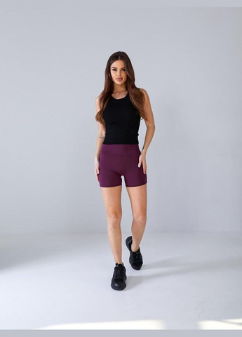 Шорти з високим поясом кольору марсалу Opt-kolo (337552844)