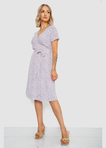 Молочное повседневный сарафан летний в горох с поясом свободного кроя молочный (sku_241r167) No Brand в горошек