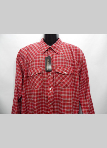 Красная кэжуал рубашка в клетку No Brand