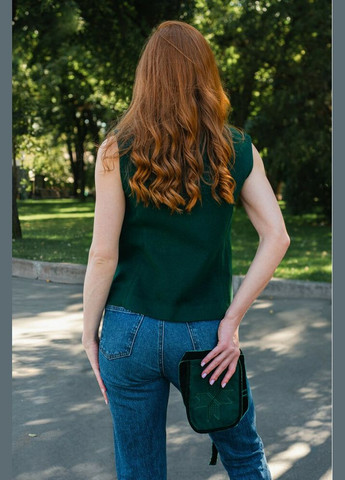 Жилет жіночий короткий MKSMV143/803 в тон вишивка Modna KAZKA (336933908)