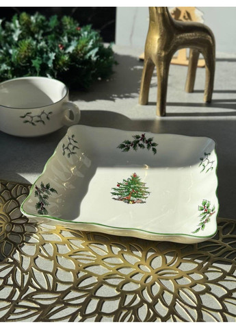 Тарілка " Ялиночка" квадратна 20 см ідеально підходить для подачі салатів OSM (365549082)