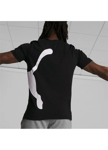Чорна футболка чоловіча oversized logo black 678784-01 Puma
