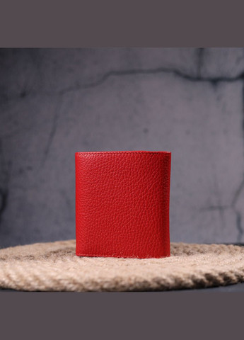 Маленький женский кошелек с монетницей из натуральной кожи 21380 Красный Karya (306882096)