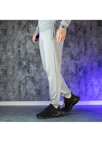 Чоловічі демісезонні спортивні штани бавовняні сірі No Brand (353390414)