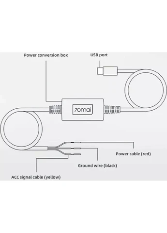 Кабель режиму паркування Hardware Kit Midrive UP03 [123823] 70Mai (401596563)