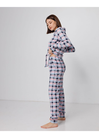 Рожева жіноча піжама на ґудзиках Nicoletta