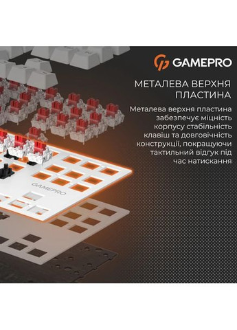 Клавіатура Genesis Joker MK124W Outemu Red Swithes White GAMEPRO (370033852)