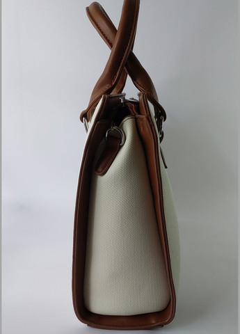 Сумка женская тоут на два отделения с двумя короткими ручками и белым ремешком Karlos Marconi (347640652)